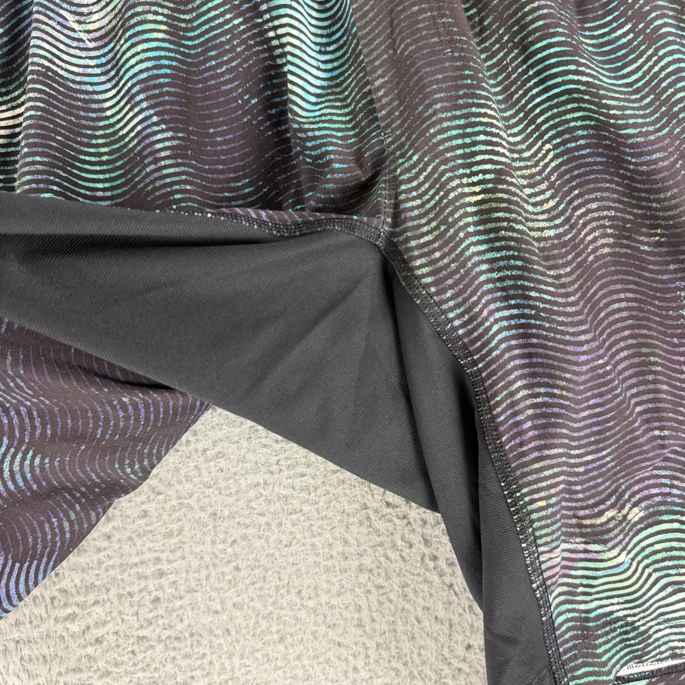 Lululemon Surge‎ Lined Shorts Mens Large Black Teal Ripple 9" Athletic Lined - Picture 3 of 11